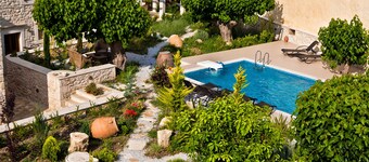 14th century Venetian open plan stone suite with sharing pool & private terrace