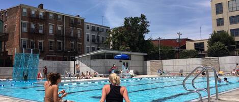 Outdoor pool, a heated pool
