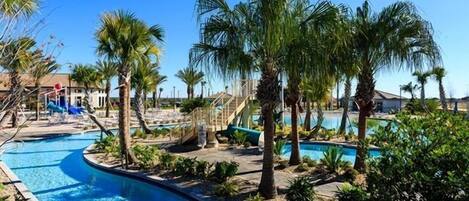 屋外プール、温水プール