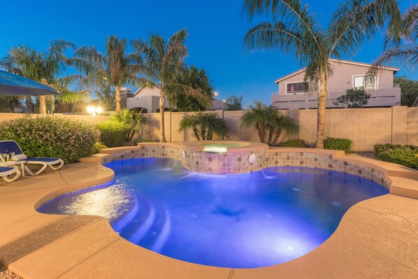 A heated pool