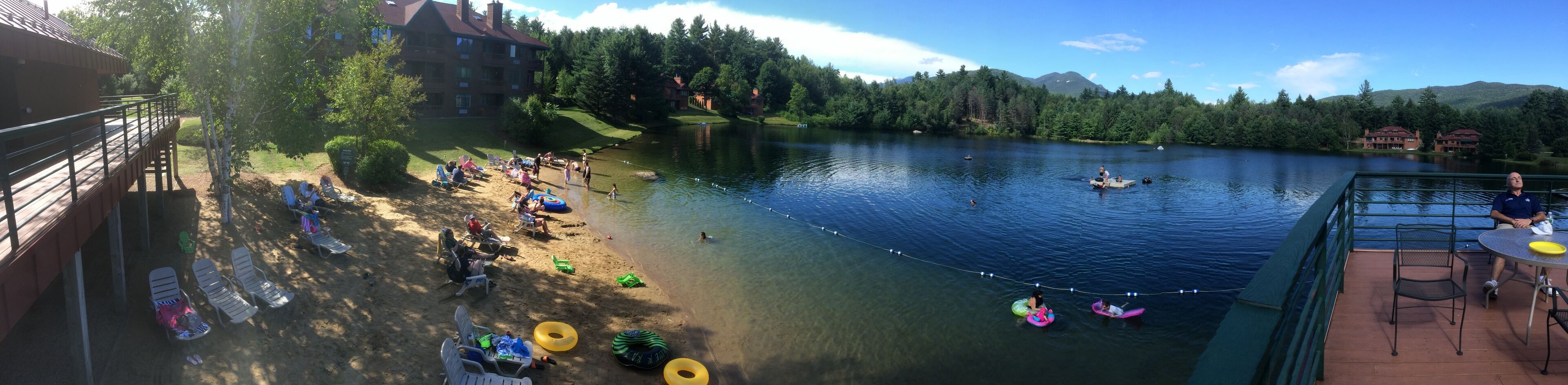 Beach at lake.