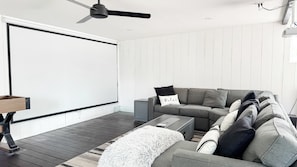 Smart TV, fireplace, video games, Netflix