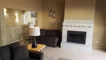 TV, fireplace, DVD player