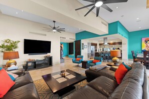 Smart TV, DVD player, stereo