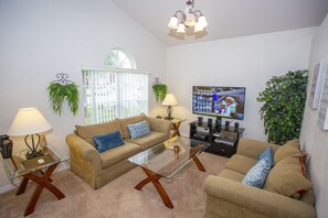 Smart TV, video game console, DVD player, books