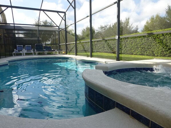 Outdoor pool, a heated pool