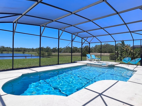A heated pool