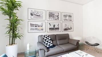 Smart TV, libros, biblioteca musical y estéreo