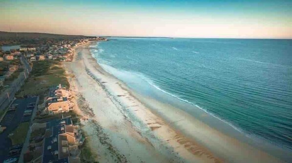 Beach nearby, sun-loungers