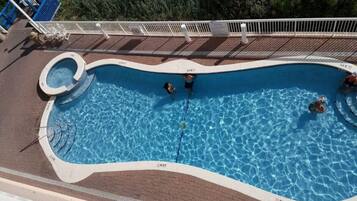 A heated pool