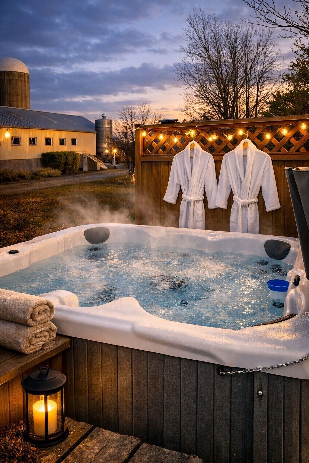 Outdoor spa tub