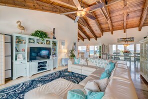 TV connectée, cheminée, jeux vidéo, lecteur de DVD