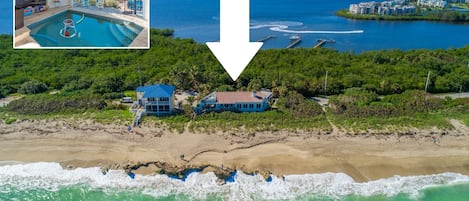 شاطئ خاص، كراسي للتشمس، مظلات الشاطئ، مناشف للشاطئ