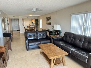 Smart TV, DVD player, books, stereo