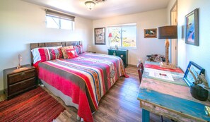 3 bedrooms, memory-foam beds, desk, iron/ironing board