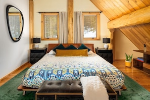 2 bedrooms, desk, iron/ironing board, travel crib