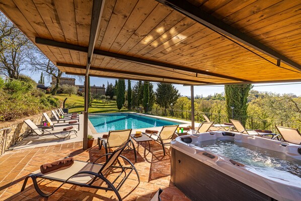A heated pool