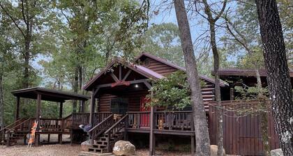 2 bedroom, 2 bath log cabin that is great for couples or a family.