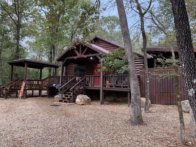 2 bedroom, 2 bath log cabin that is great for couples or a family.