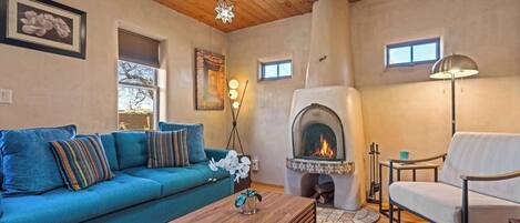 TV, fireplace, offices