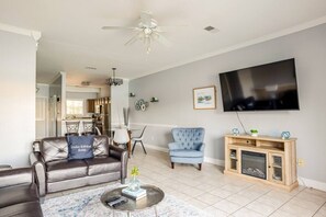 Smart TV, chimenea y servicios de streaming 