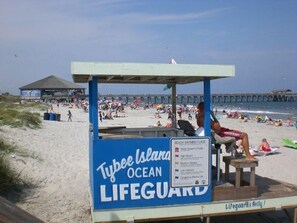 Beach nearby, sun loungers