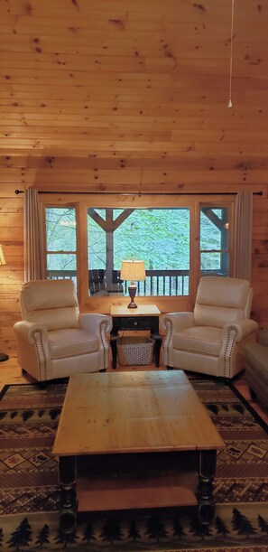 Smart TV, fireplace, video games, DVD player