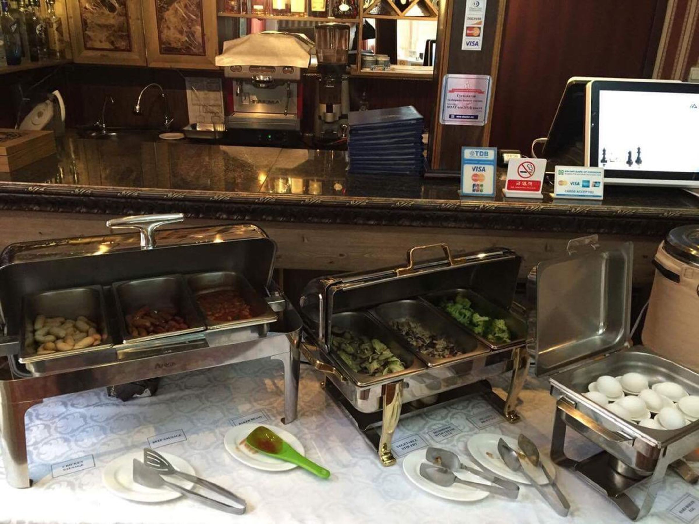 daily buffet breakfast (usd 12 per person)