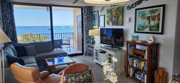 Smart TV, books, stereo