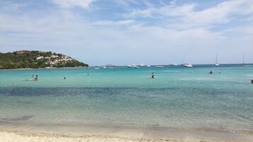 På stranden og solsenger