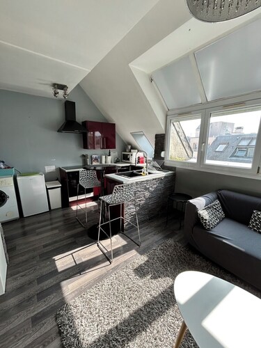 ****hyper-center Epernay Penthouse (43sm) 1bd Apartment w/ elevator,washer