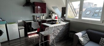 ****hyper-center Epernay Penthouse (43sm) 1bd Apartment w/ elevator,washer