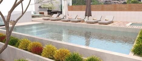 Lämmitetty uima-allas