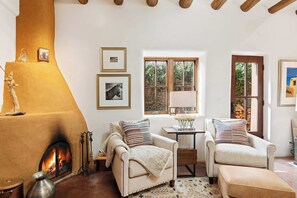 TV, fireplace, heated floors, offices - Carmel - Peaceful Luxury, Walk Everywhere (Santa Fe)