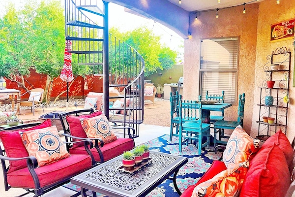 Fantastic Back Yard with tons of seating