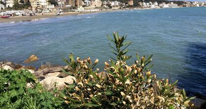 Perheystävällinen huoneisto, jossa on yksityiset askeleet rannalle ja merelle