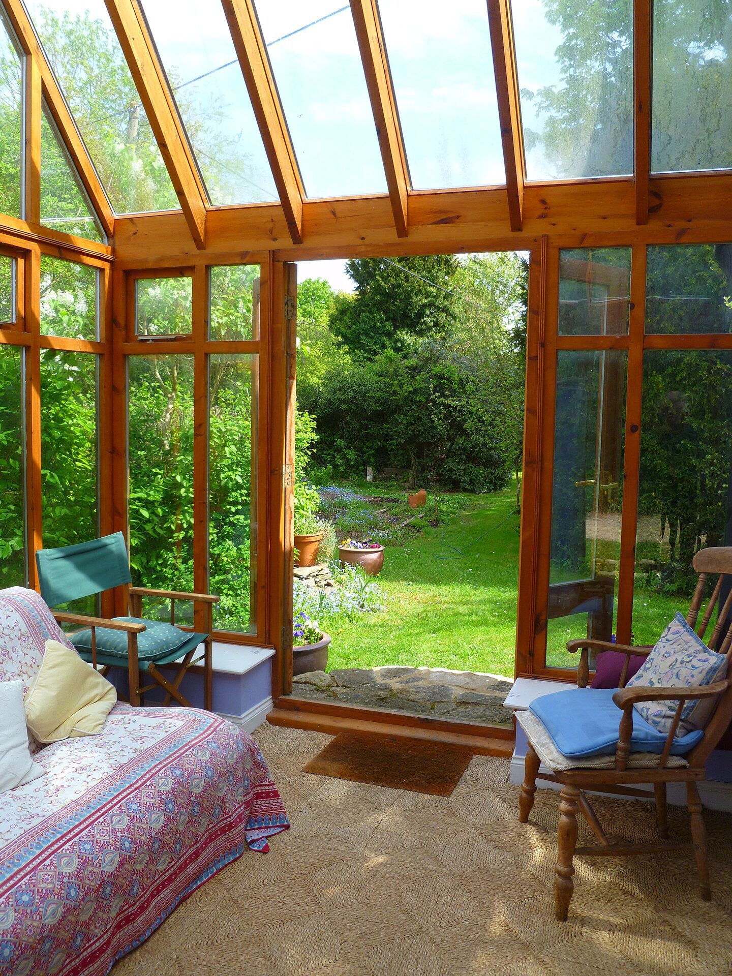 From the conservatory into the garden
