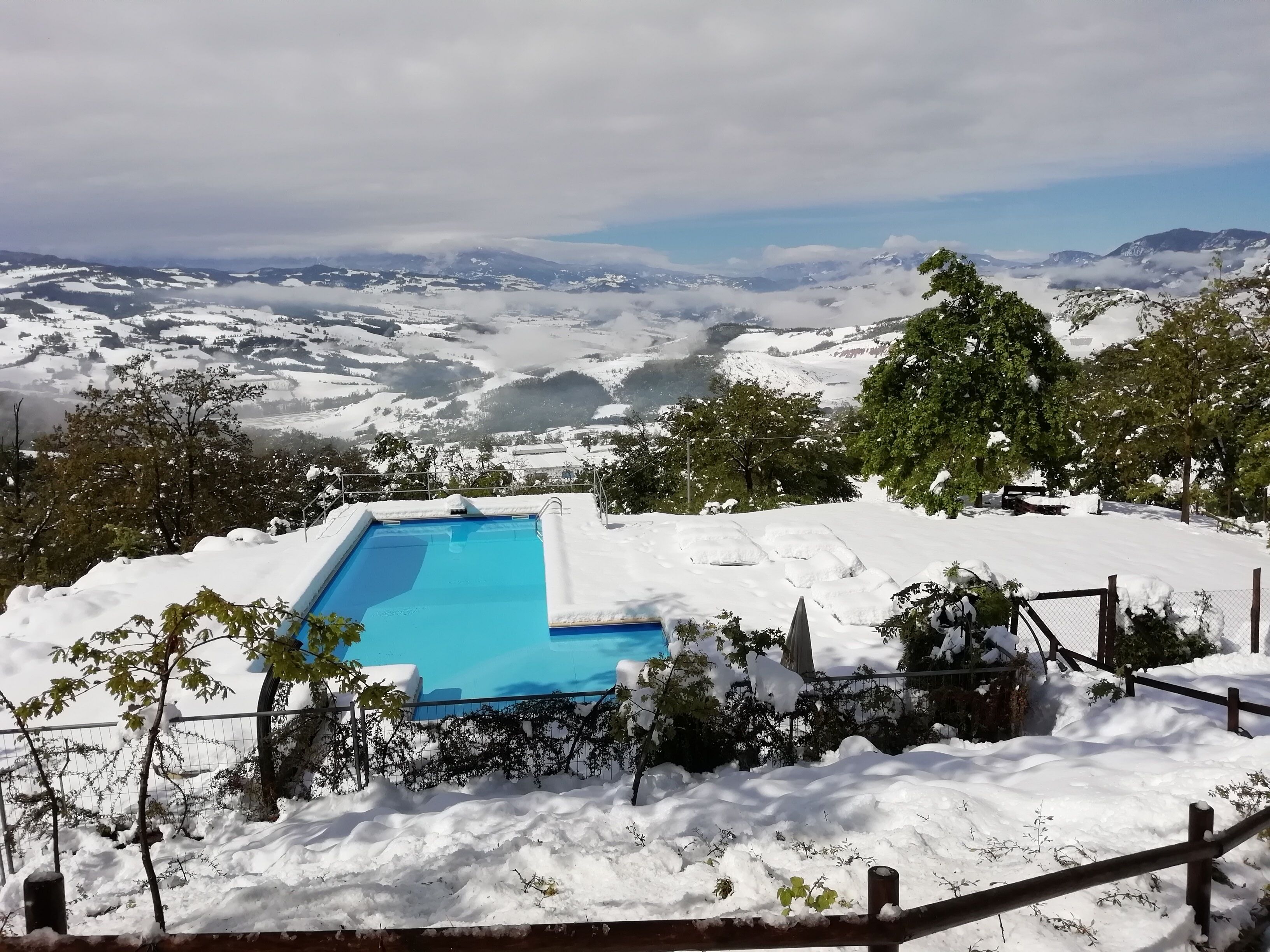 Outdoor pool, a heated pool