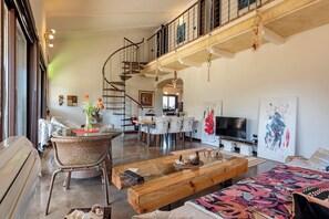 Smart TV, fireplace, books - ClickSardegna Villa Frangipani Retreat with swimming pool and covered verandas (Sassari)