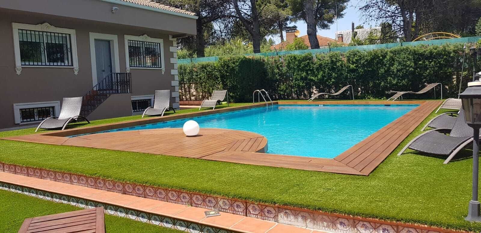 A heated pool