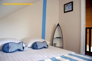 2 chambres, fer et planche à repasser, lit parapluie, Wi-Fi gratuit