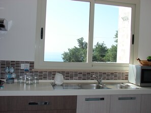 Fridge, microwave, oven, stovetop - Característica DA Villa, "dammuso", com Vista Eólica Espetacular e Piscina Privativa (Caronia)