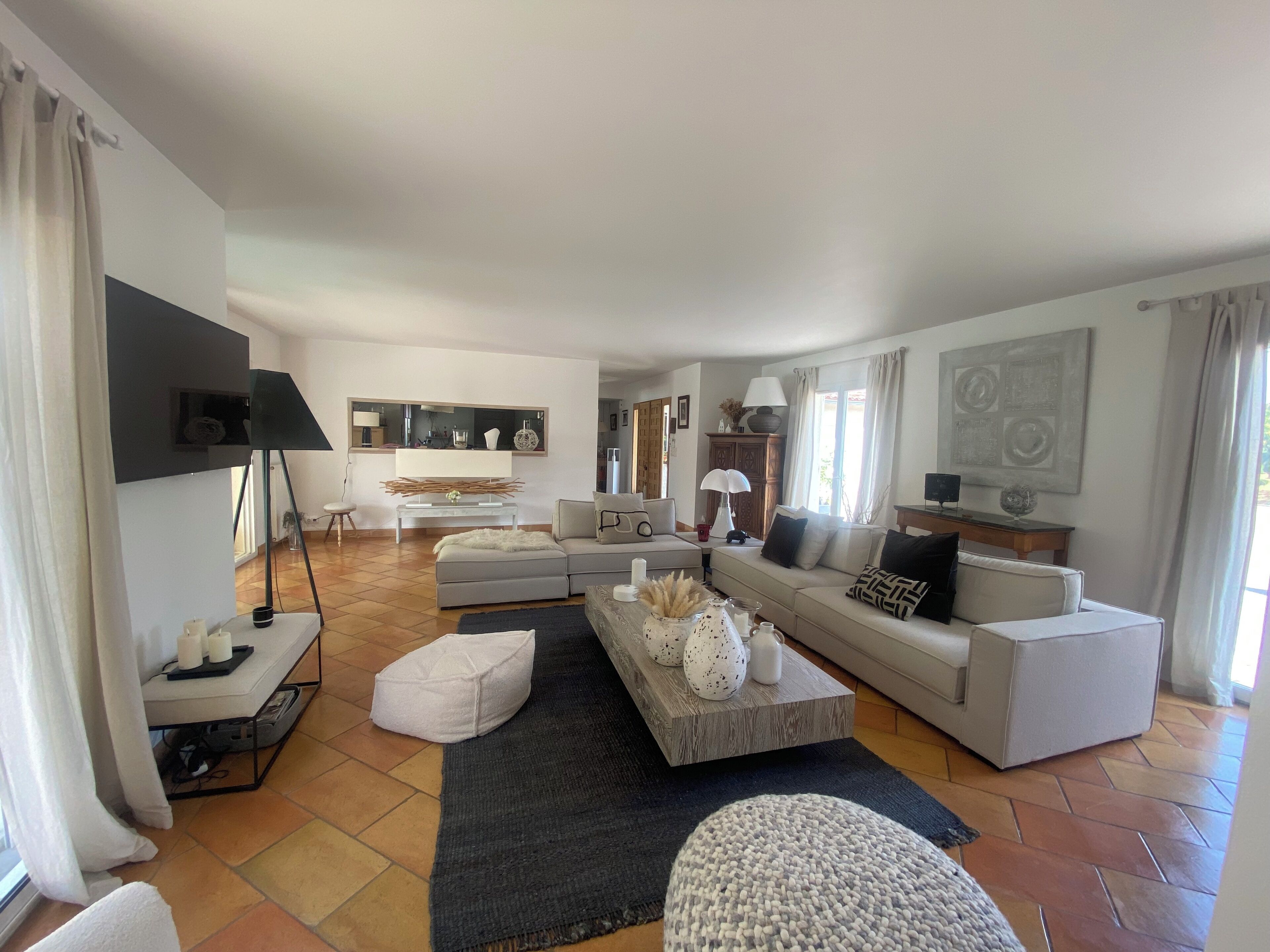 TV, fireplace, table tennis, books