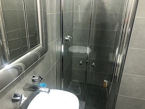 Dusche, Haartrockner, Bidet, Handtücher