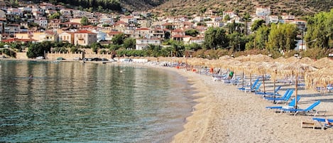 Vlak bij het strand