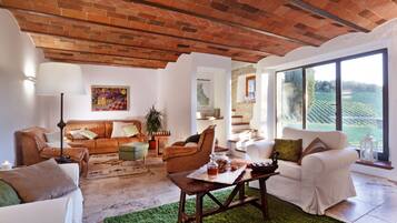 Smart TV, fireplace, DVD player, ping pong