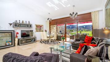 TV connectée, lecteur de DVD, baby-foot, table de tennis de table