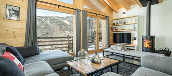 Modernt och mysigt feriehus i La Tzoumaz, 4 Vallees, Switzerland för 10 personer