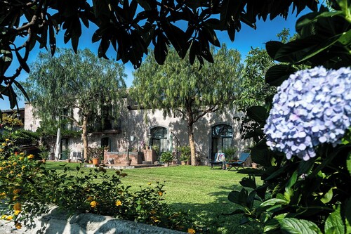 Charming villa with pool, blossoming garden & view