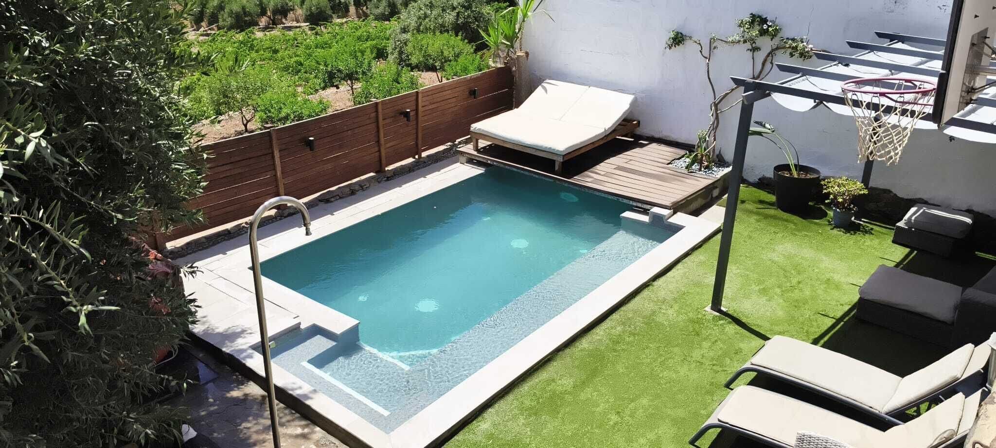 A heated pool